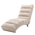 Linen Massage Chaise Lounge Indoor with Remote Control, Ergonomic Electric Massage Lounger in Beige - Grand Goldman Shop