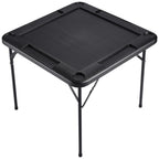 Mahjong Table 4 Player Folding Card Table & 4 Cup Holders Chip Trays Black - Grand Goldman