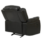 Classic Design Black Berry PU Upholstery Glider Recliner Chair with Spacious Comfort and Durable Construction - Grand Goldman Shop