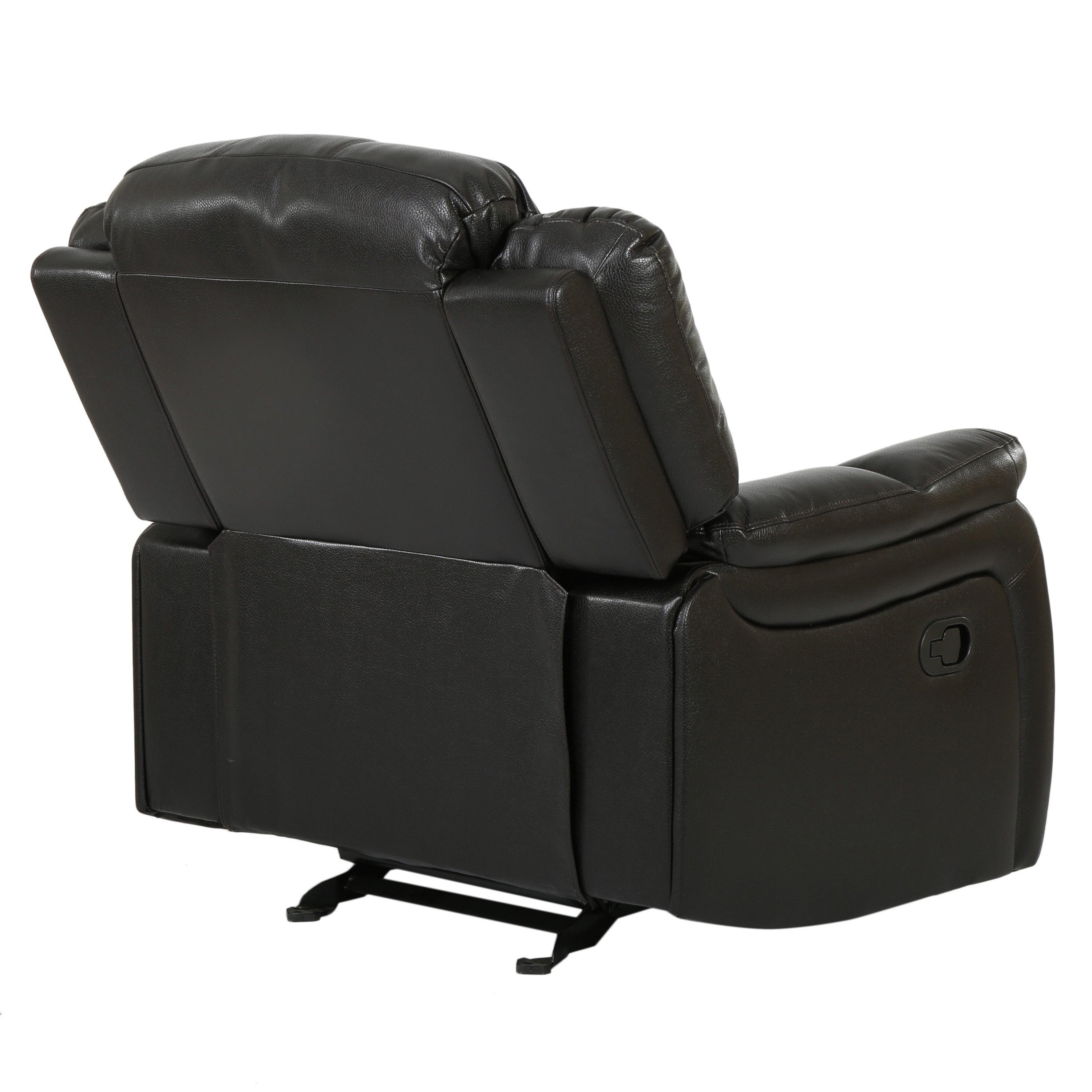 Classic Design Black Berry PU Upholstery Glider Recliner Chair with Spacious Comfort and Durable Construction - Grand Goldman Shop