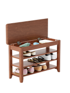 Adjustable shoe-changing bench, storage bench, hidden storage. With a load-bearing capacity of up to 550 pounds, suitable for bedrooms and corridors. 100% solid wood. - Grand Goldman Shop