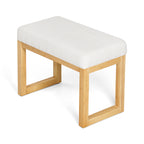Shoe-changing bench, a shoe-changing bench with a wooden frame and a soft cushioned seat, can be placed freely and is suitable for small spaces without taking up much space - Beige - Grand Goldman Shop