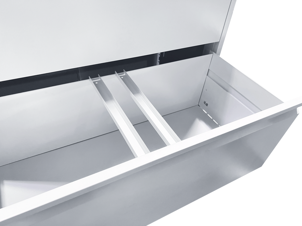 5 Drawer Metal Lateral File Cabinet , White Filing Cabinet with Lock, Lockable File Cabinet for Home Office, Locking Metal Fi