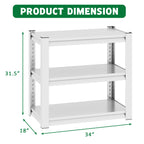 Stylish Metal Aquarium Stand for 20-30 Gallon Tanks, Antique White, 3-Tier Adjustable Shelf - Grand Goldman Shop