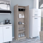 Multistorage Pantry Cabinet, Five Shelves, Double Door Cabinet -Light Gray | Premium Home Decor - Grand Goldman