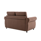 Orisfur Pull Out Sofa Bed Loveseat Sleeper with Twin Size Memory Mattress, USB Ports, Brown Linen, 57.9' - Grand Goldman Shop