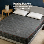 10 Inch Queen Size Mattress - Breathable & Sterilizing, High Rebound Foam for Cloud-Like Comfort, Eco-Friendly Material with Stylish Design, Ideal for Bedroom Sleep Upgrade Made in Japan - Grand Goldman Shop
