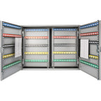 Adjustable Key Cabinet with Key Lock for Secure Storage, Gray Steel, 600-Key Capacity - Grand Goldman