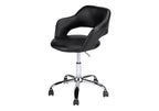 Office Chair, Adjustable Height, Swivel, Ergonomic, Armrests, Computer Desk, Work, Black Leather Look, Chrome Metal, Contempo