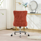 A&A Furniture Office Chair,Modern Chenille Upholstered Tufted Button Home Office Chair with Chrome Metal Base,Adjustable Desk
