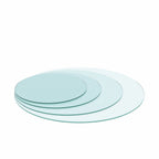 Clear 20' Round Tempered Glass Table Top with Flat Polished Edge, 1/4' Thick - Grand Goldman Shop