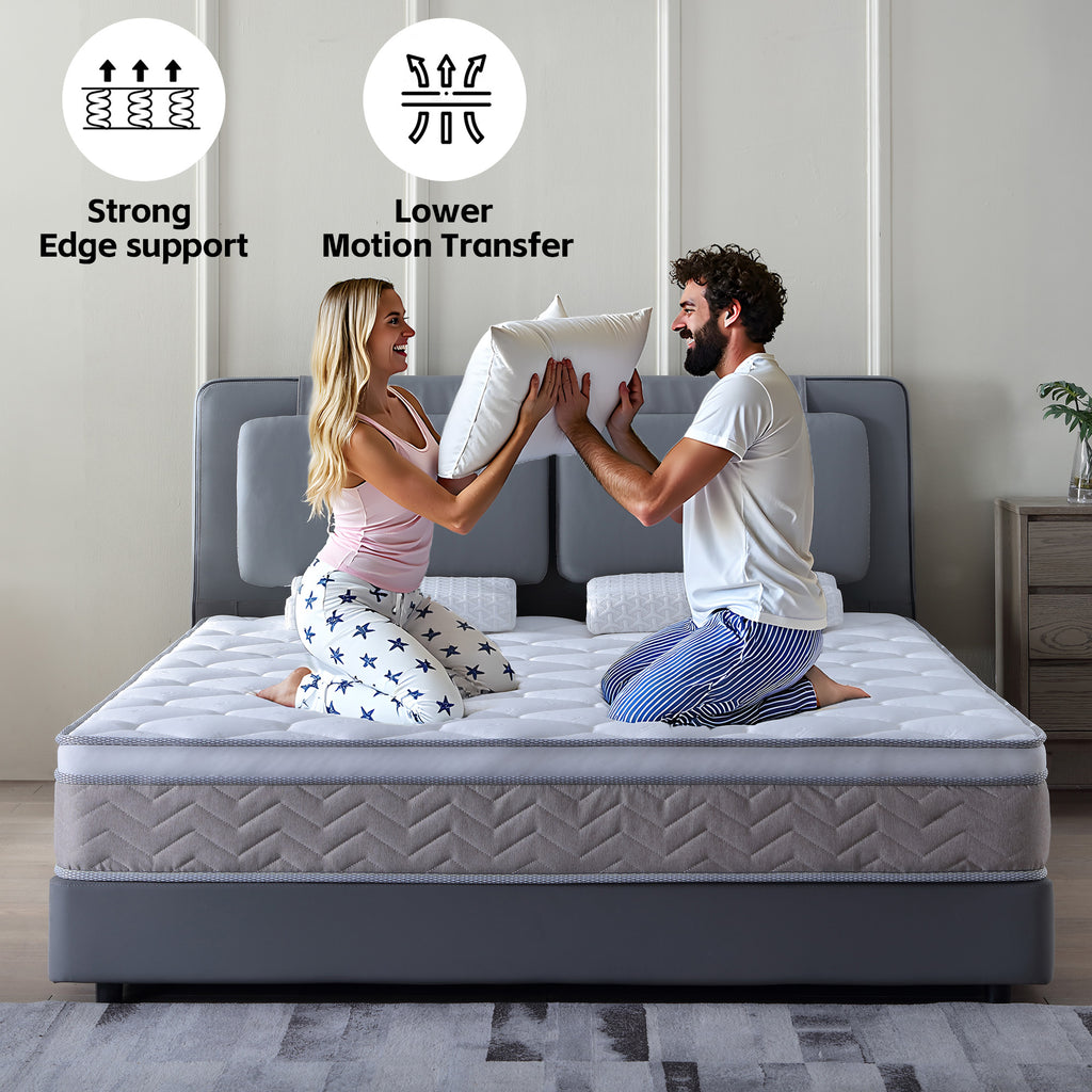 12' Mattress CertiPUR-US Certified Hybrid Memory Foam Pocket Spring Mattresses - Grand Goldman Shop