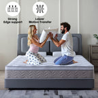 12' Mattress CertiPUR-US Certified Hybrid Memory Foam Pocket Spring Mattresses - Grand Goldman Shop