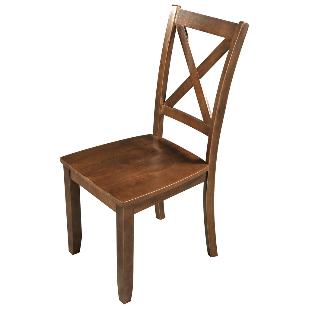 TOPMAX 3-Piece Wood Drop Leaf Breakfast Nook Dining Table Set with 2 X-back Chairs for Small Places, Walnut(old sku:SP0000164AAD) - Grand Goldman Shop