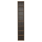 8-Tier Media Tower Rack, CD DVD Slim Storage Cabinet with Adjustable Shelves, Tall Narrow Bookcase Display Bookshelf for Home Office,Multi-functional double-decker bookcase - Grand Goldman Shop