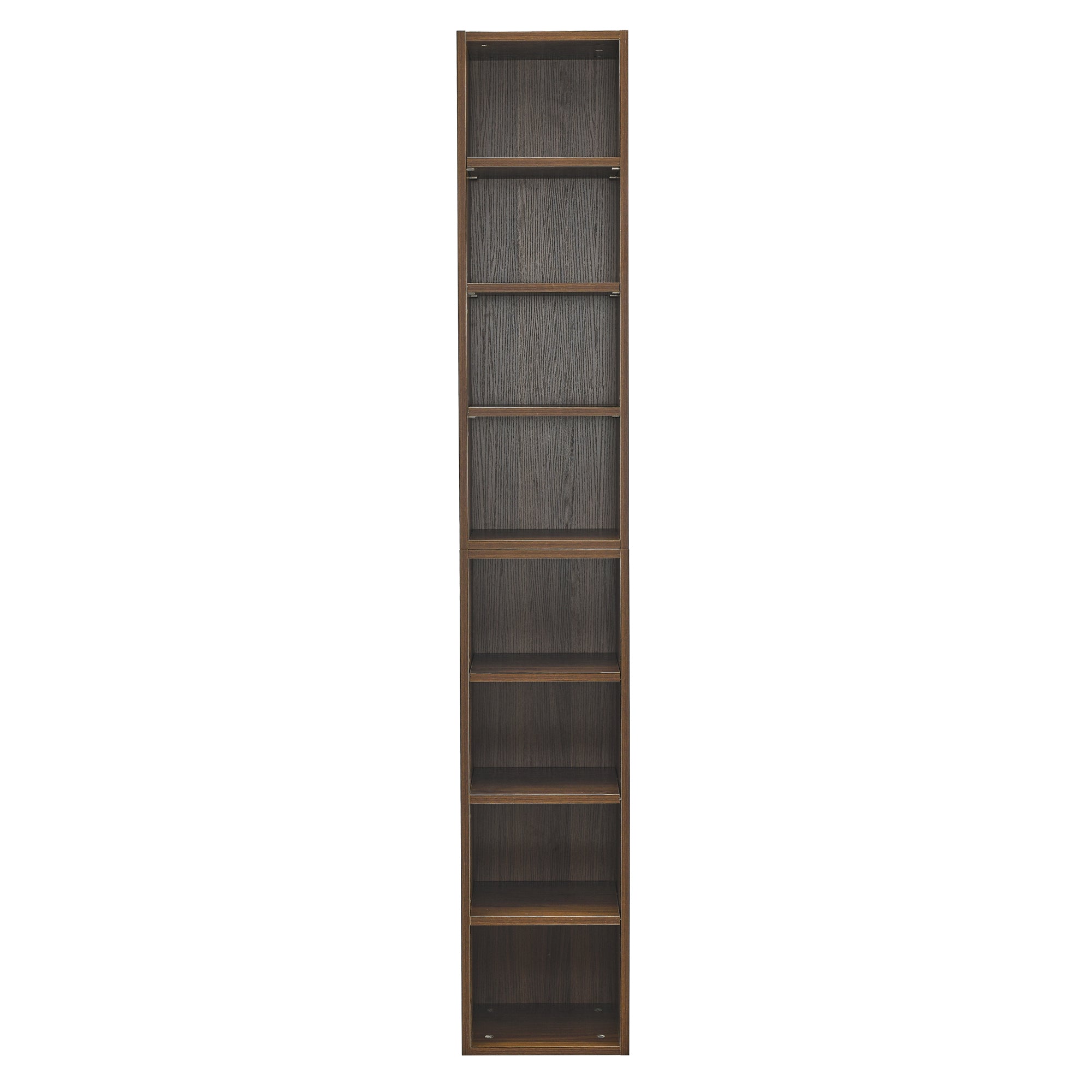 8-Tier Media Tower Rack, CD DVD Slim Storage Cabinet with Adjustable Shelves, Tall Narrow Bookcase Display Bookshelf for Home Office,Multi-functional double-decker bookcase - Grand Goldman Shop