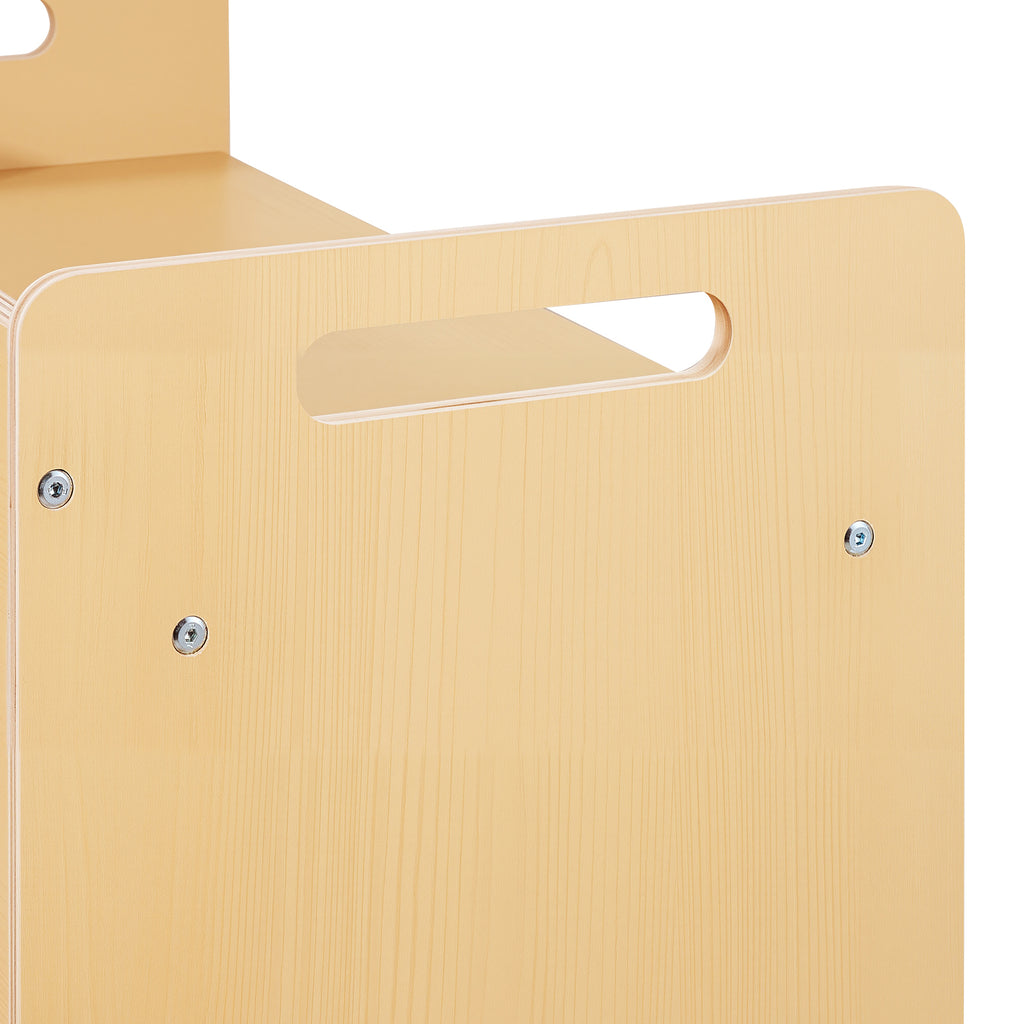 Montessori Weaning Table and Chair Set, Wooden Toddler Table and Chair Set with 2 Chairs, Adjustable Height Montessori Chair 