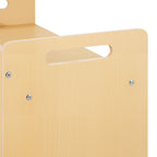Montessori Weaning Table and Chair Set, Wooden Toddler Table and Chair Set with 2 Chairs, Adjustable Height Montessori Chair 
