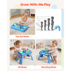Baby DJ Playset for Toddlers 1-3, Educational Musical Table Toys with 133 Sound Sources, Recording and LED DJ Turntable, Baby