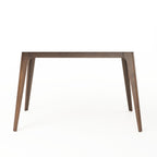 Mid-Century Modern Dining Table with Walnut Rubberwood Legs and Faux Wood Top, 47.20' W x 29.50' D x 29.50' H - Grand Goldman Shop