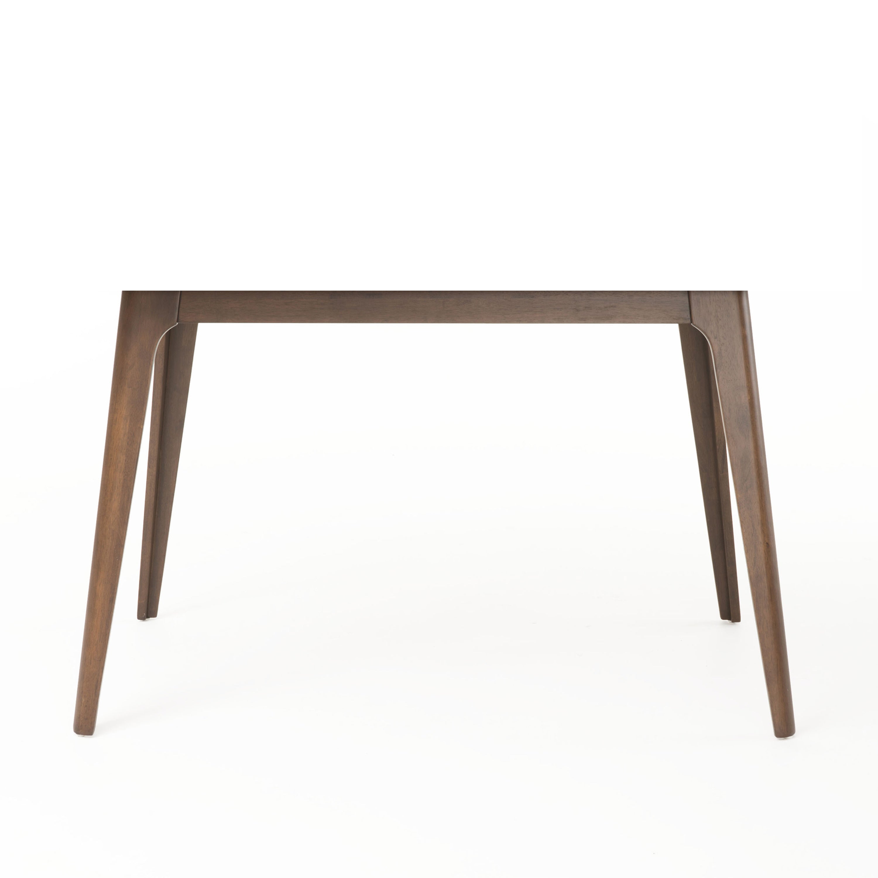Mid-Century Modern Dining Table with Walnut Rubberwood Legs and Faux Wood Top, 47.20' W x 29.50' D x 29.50' H - Grand Goldman Shop