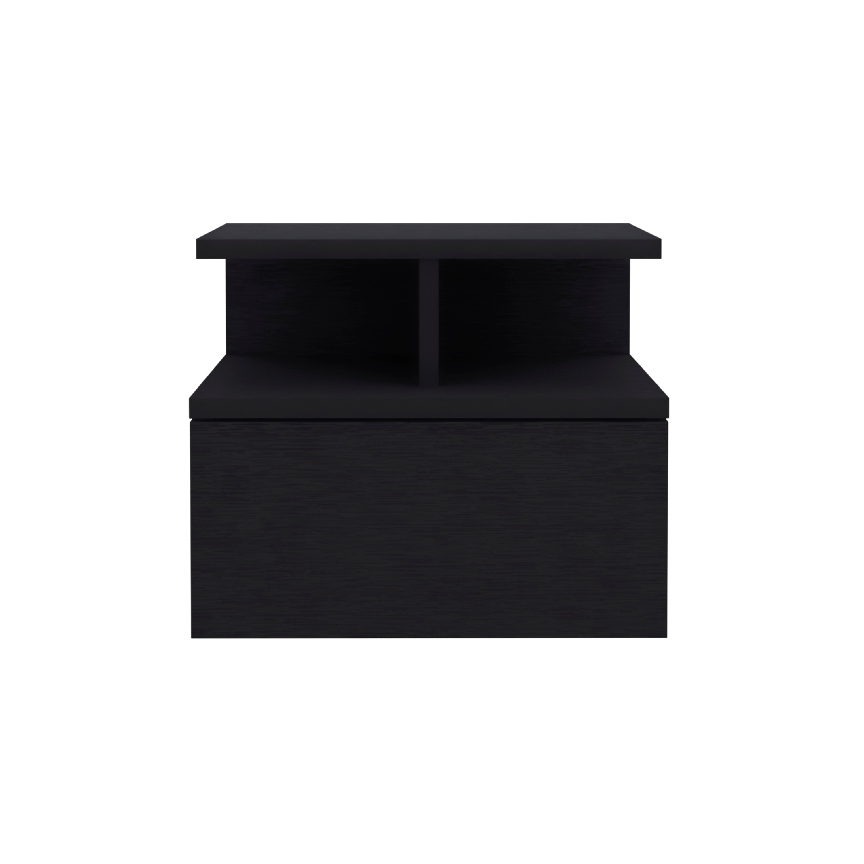 Kenya 2 Piece Bedroom Set, Armoire + Nightstand, Black - Grand Goldman Shop