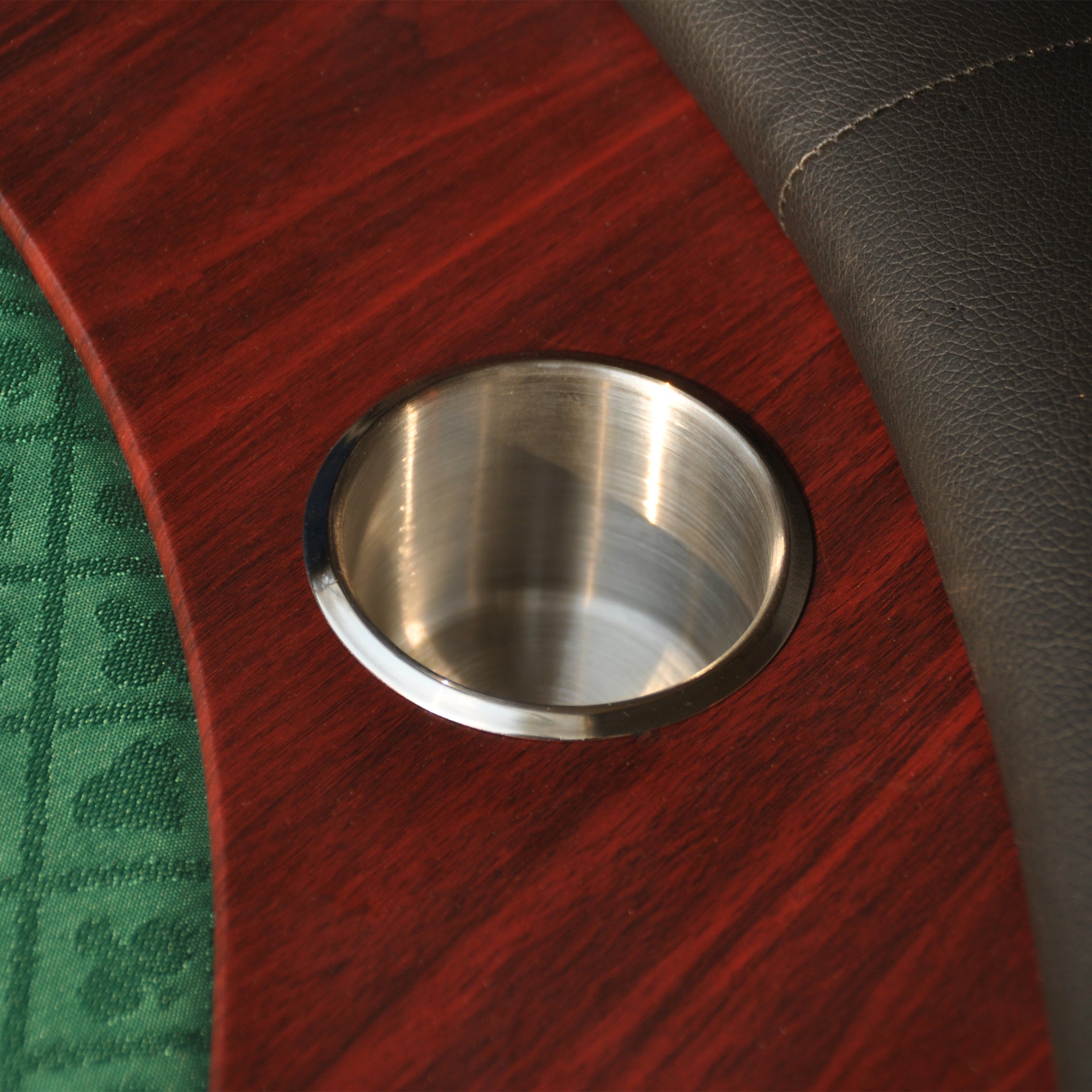 96' Poker Table Model 16367 Green with U Shape Legs, Drox Box, Chips Tray - Grand Goldman