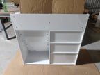 Kids Bookshelf and Toy Storage Organizer, Multifunctional 4-Tier White Wooden Bookcase with Toy Bin for Nursery, Playroom, or