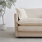 Chenille Fabric Ottomans Footrest to Combine with 2 Seater Sofa, 3 Seater Sofa and 4 Seater Sofa, Light Coffee - Grand Goldman Shop