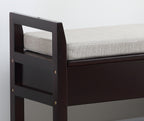 Vannes Espresso Storage Shoe Bench - Grand Goldman Shop
