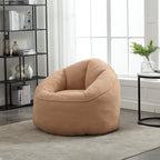 Bedding Bean Bag Sofa Chair with High-Pressure Foam and Footrest, Tan Microfiber - Grand Goldman Shop