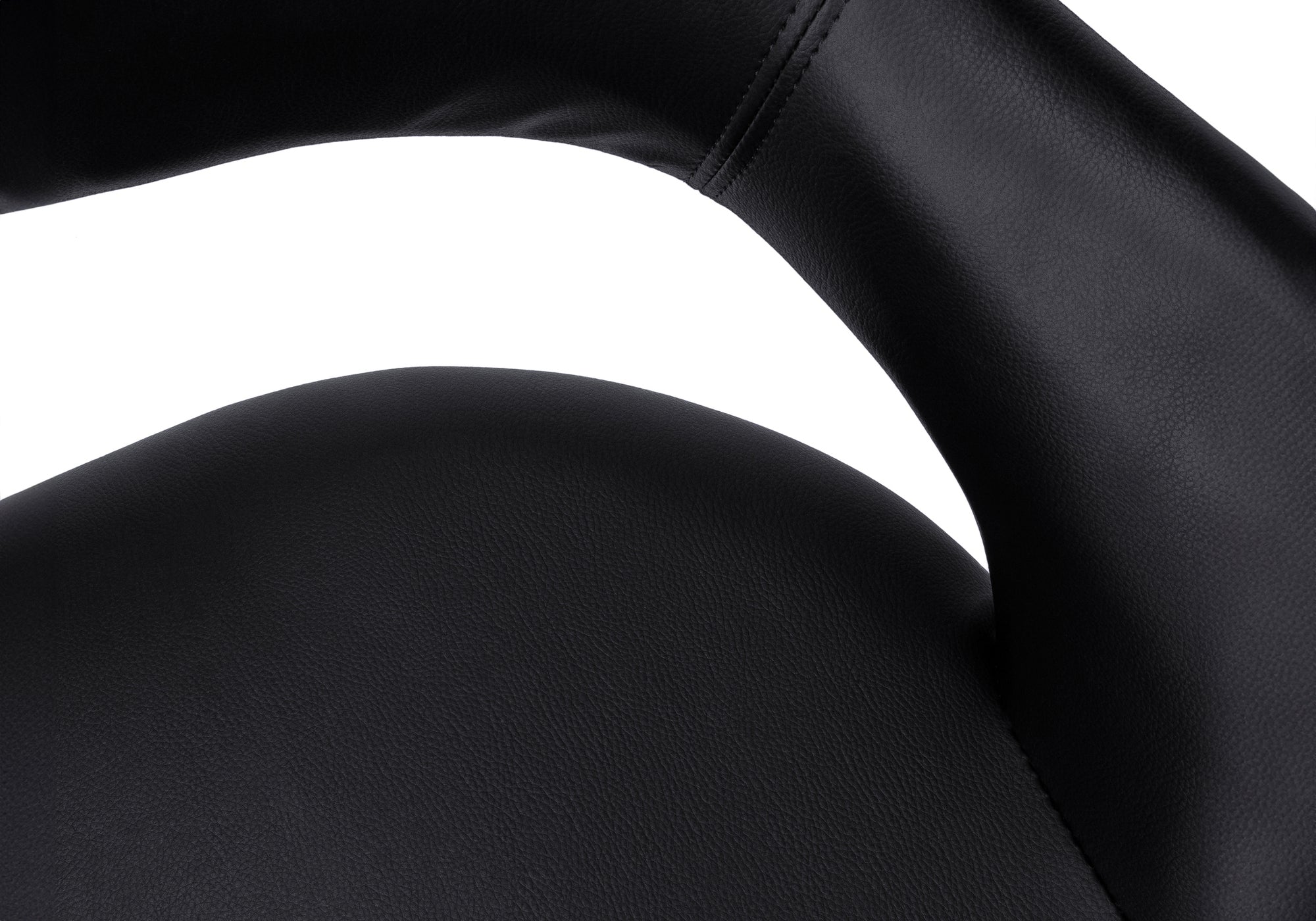 Office Chair, Adjustable Height, Swivel, Ergonomic, Armrests, Computer Desk, Work, Black Leather Look, Chrome Metal, Contempo