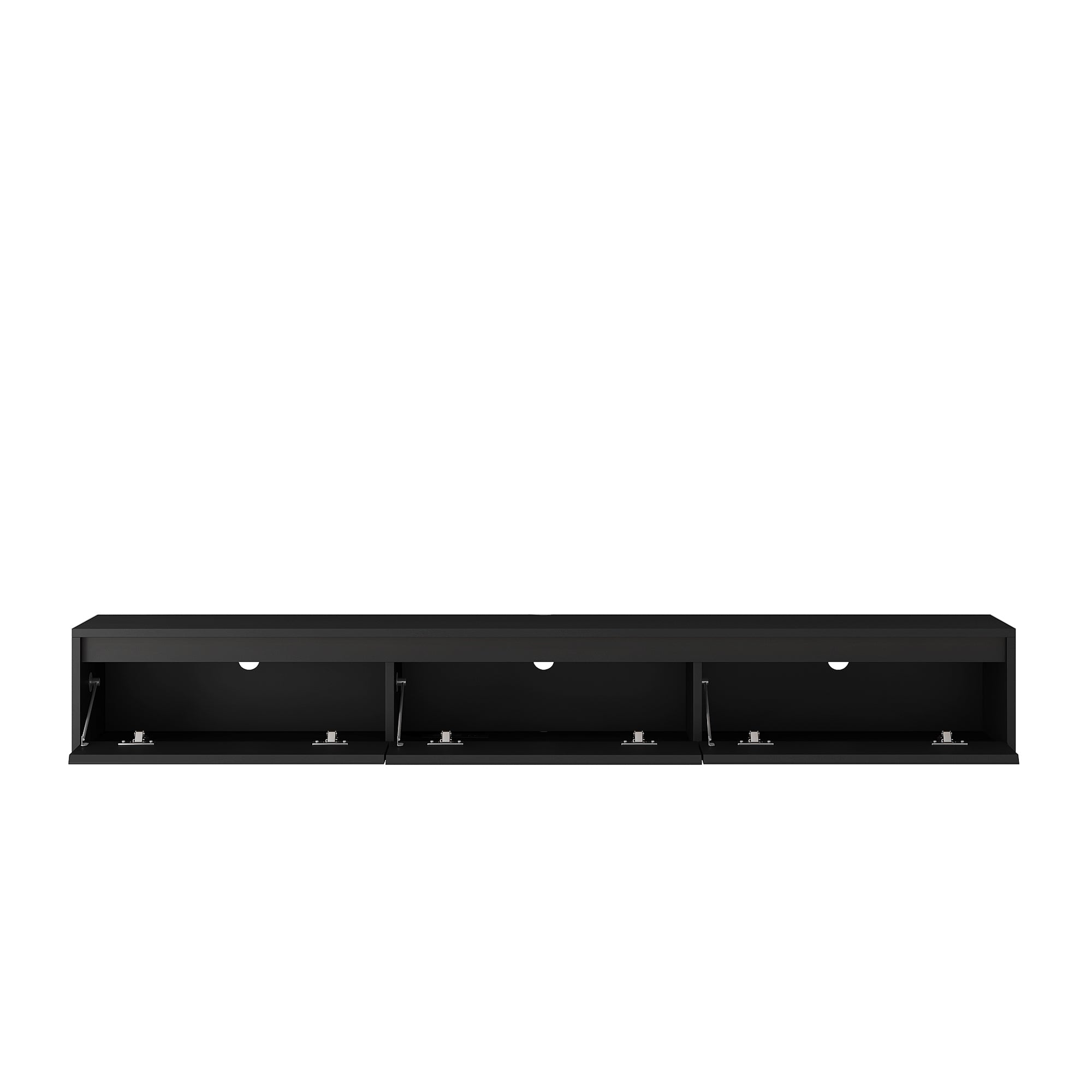 Floating TV Stand, Wall Mounted TV Shelf with Led Lights & Power OutletTV Cabinet for Black tv Stands for Living Room - Grand Goldman Shop