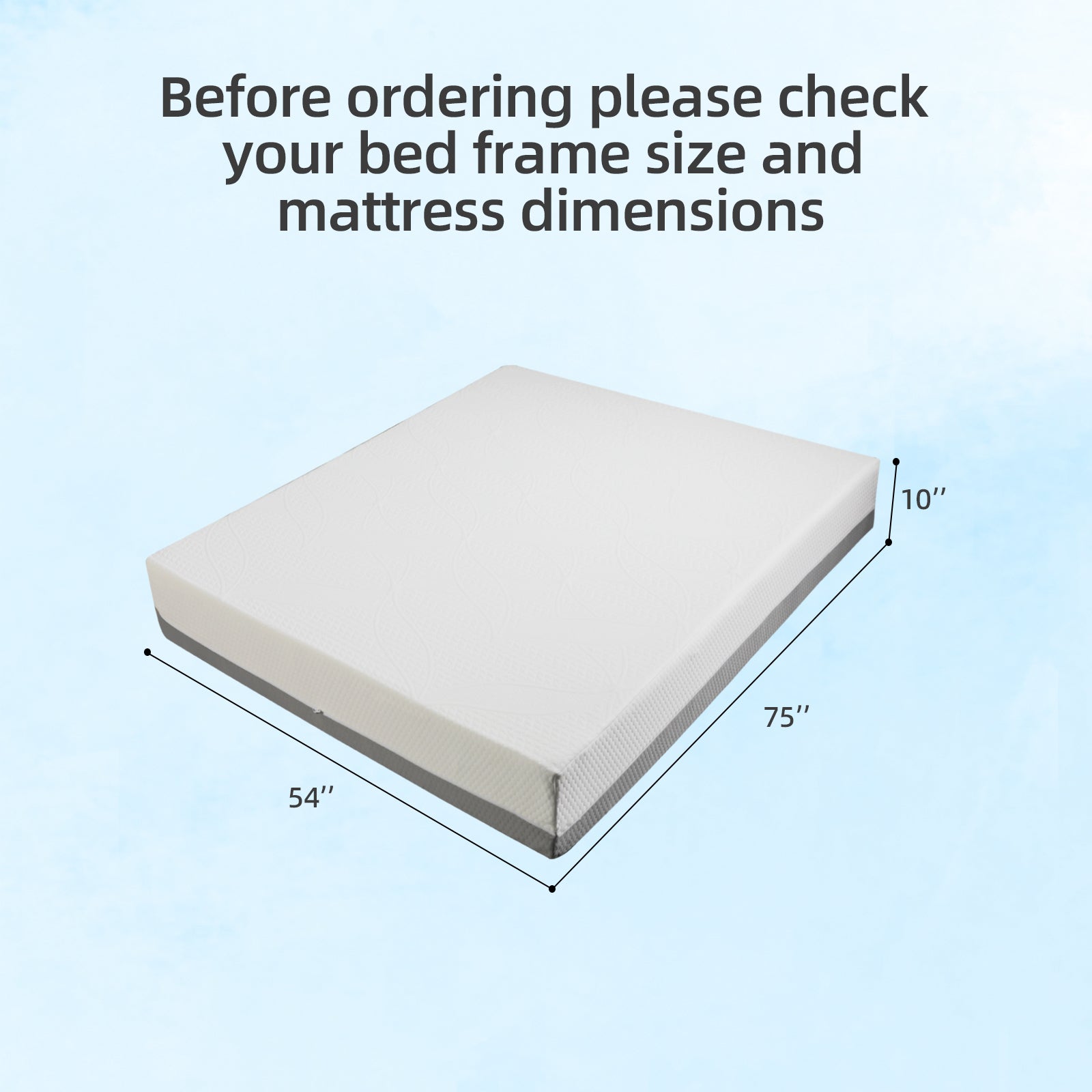 10-Inch Premium FULL Mattress - Premium 4-Layer Foam Sofa & Mattress - Japanese Design & Manufacturing, Ultra-Breathable, Eco-Friendly, Antimicrobial, Ergonomic Zoned Support, CertiPUR-US & OEKO-TEX - Grand Goldman Shop