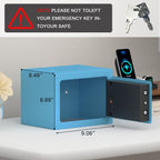 Secure Safe With Key And Password Money Home Safe, 0.23 Cubic Feet Small Safe, Mini Storage Cabinet, Suitable For Home Use, C