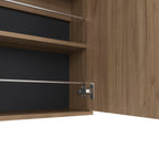 Wall Shoe Rack 54' H, One Mirror, One Door, Five Internal Storage Shelves, Approximate Capacity for Ten Shoes - Grand Goldman Shop