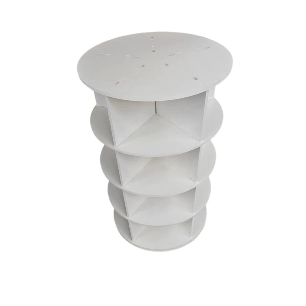 7 Tier Rotating Shoe Rack Tower, Spinning Shoe Display, 360 Shoe Rack Storage Round Carousel, Vertical Handbag Rotate Shoes Closet Organization (WHITE) - Grand Goldman Shop