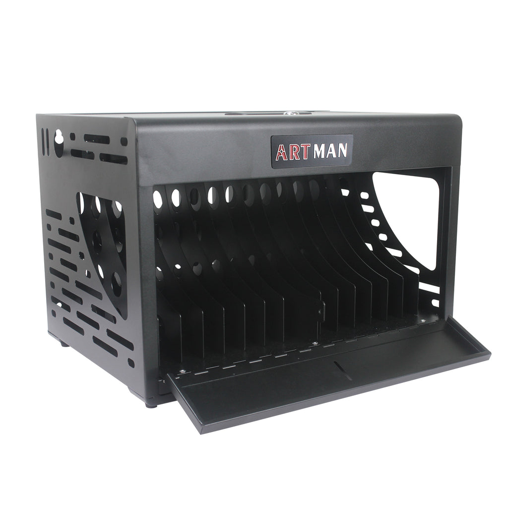 16 Bay Charging Cabinet for Laptop, Chromebook, Locking Charging Station-Black - Grand Goldman