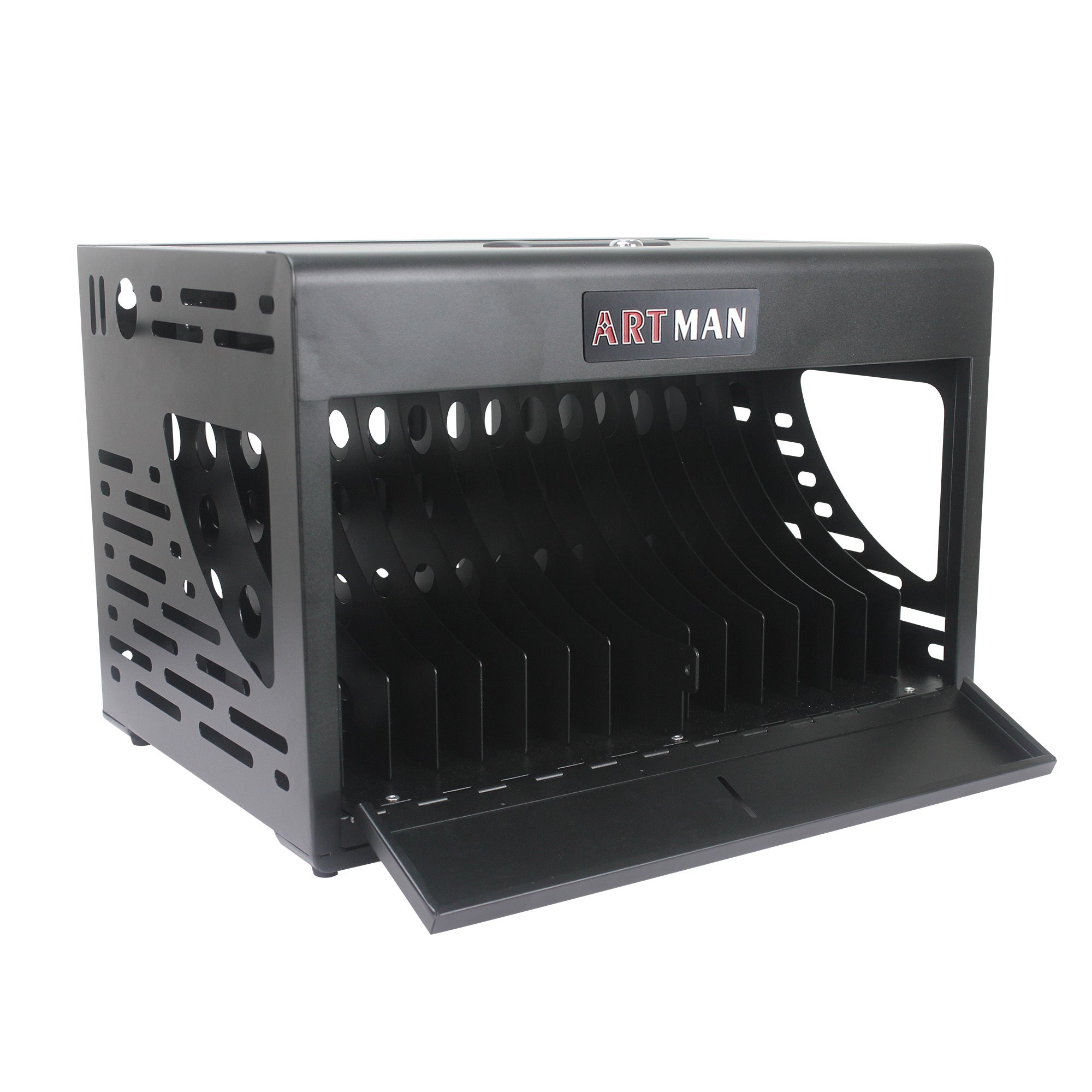 16 Bay Charging Cabinet for Laptop, Chromebook, Locking Charging Station-Black - Grand Goldman
