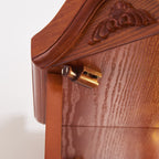 Glass Cabinet Lighted Corner Cabinet Corner Display Curio Cabinet, Glass Display With Light(Included)Bar Cabinet,Wine Cabinet with Adjustable Glass Shelves Carved Decoration OAK Light(Included) - Grand Goldman Shop