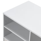 2 Drawer Wooden File Cabinet, Mobile Filing Cabinet with Open Shelves, Lockable Lateral Rolling File Storage with Adjustable 