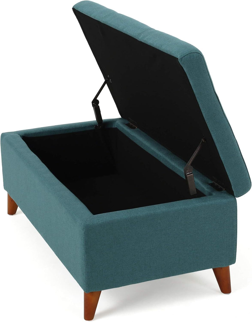 Home Decor, Tufted Ainsley Button Storage Ottoman Bench with Hinged Lid, Ottoman Bench with Storage for Living Room & Bedroom, Solid wood leg - Grand Goldman Shop