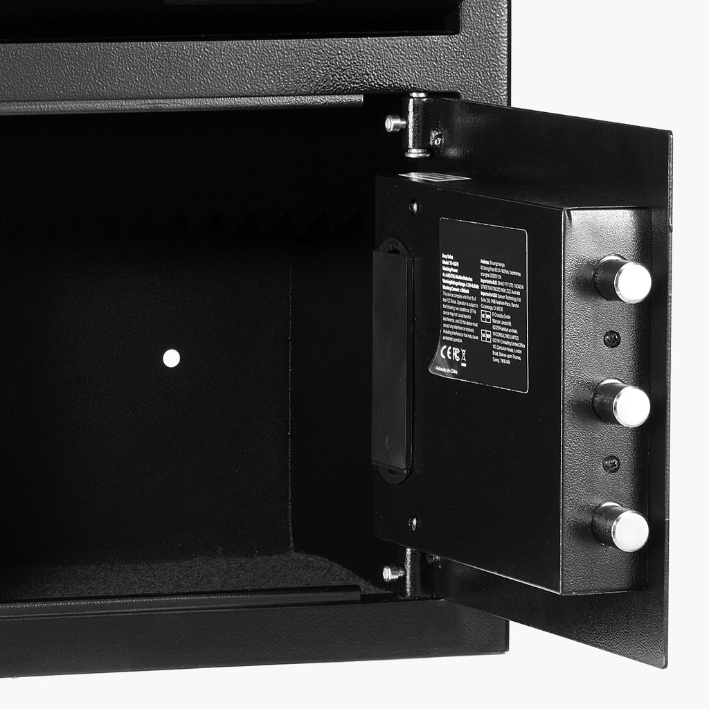 3.6 Cubic Feet Drop Safe, Large Capacity Front Drop Slot Safe Box with Digital Keypad, Heavy Duty 3 Tiers Cash Depository Box