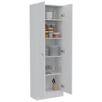 Multistorage Pantry Cabinet, Five Shelves, Double Door Cabinet -White | Premium Home Decor - Grand Goldman