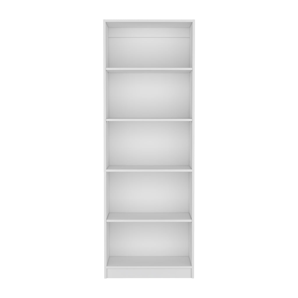Vinton 4-Tier Bookcase with Modern Storage for Books and Decor, White - Grand Goldman