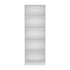 Vinton 4-Tier Bookcase with Modern Storage for Books and Decor, White - Grand Goldman