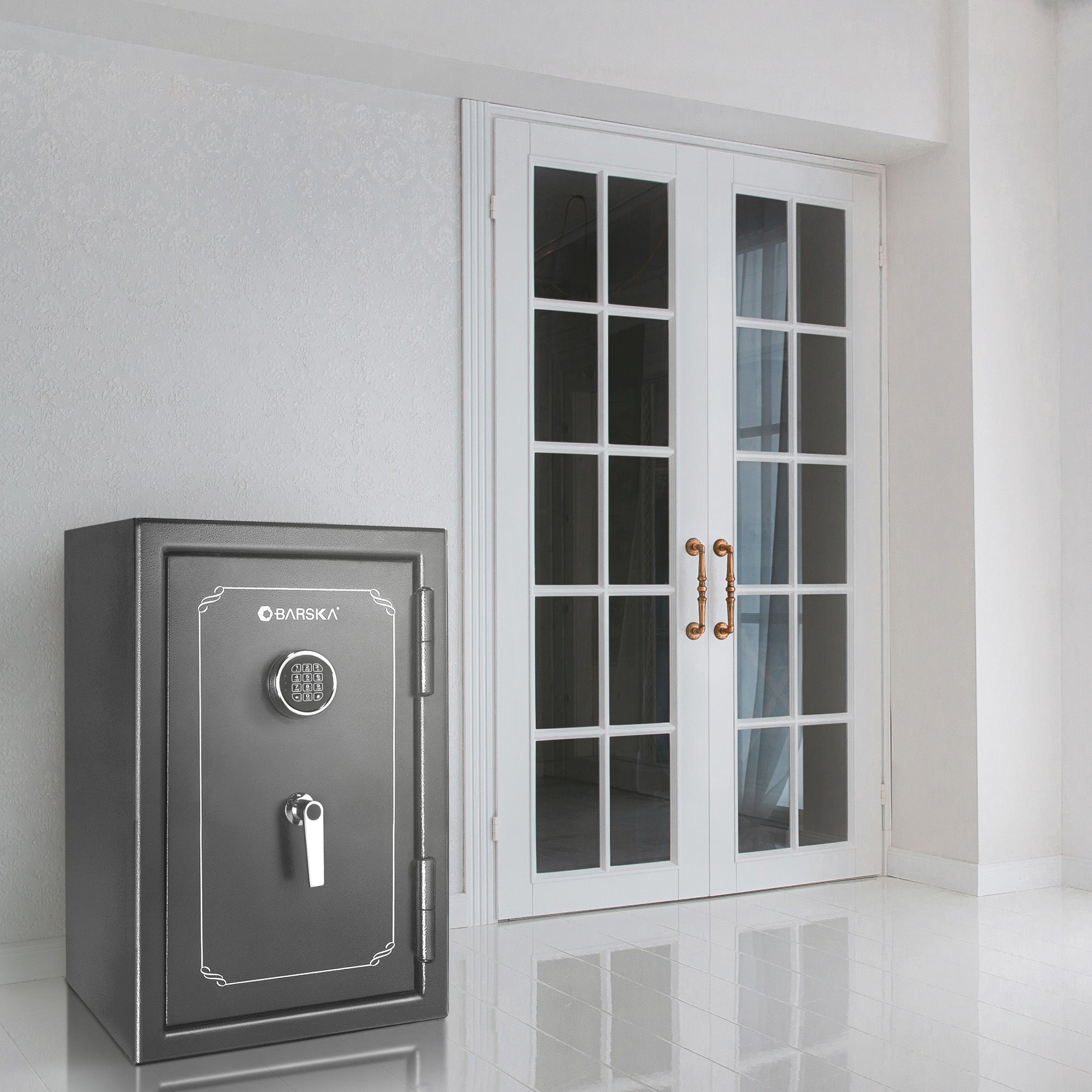 Fireproof Safe Vault 4.39 Cubic Ft Black Steel Secure Storage - Grand Goldman