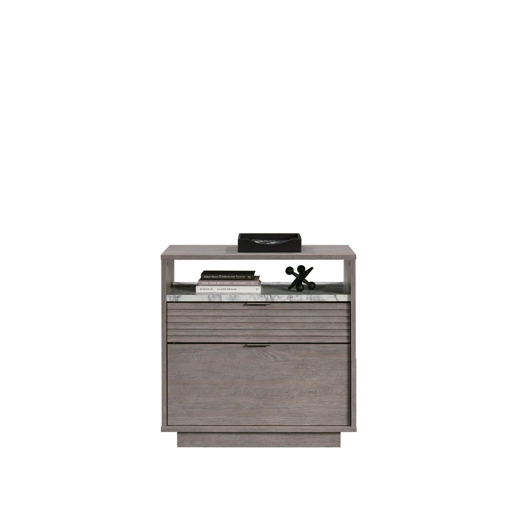 Lateral File with Two Drawers, Medium Gray finish | Premium Home Decor - Grand Goldman