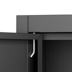 71'H Metal Garage Storage Cabinet with Wheels and Lock, Heavy Duty Rolling Metal Cabinet, 4 Adjustable Shelves (180lb Each), 