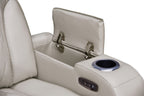 Jazz Ice Leather Aire Transformer Power Reclining Sofa & Loveseat Living Room Set w/Power Headrest, Bluetooth Speakers, LED Lights, Wireless Charging Drop-Down Table, USB Ports, Storage & Cupholders - Grand Goldman Shop